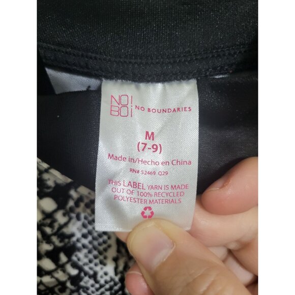 NOBO No Boundaries Juniors Black White Snake Print Dress SZ M (7-9) - Picture 6 of 11